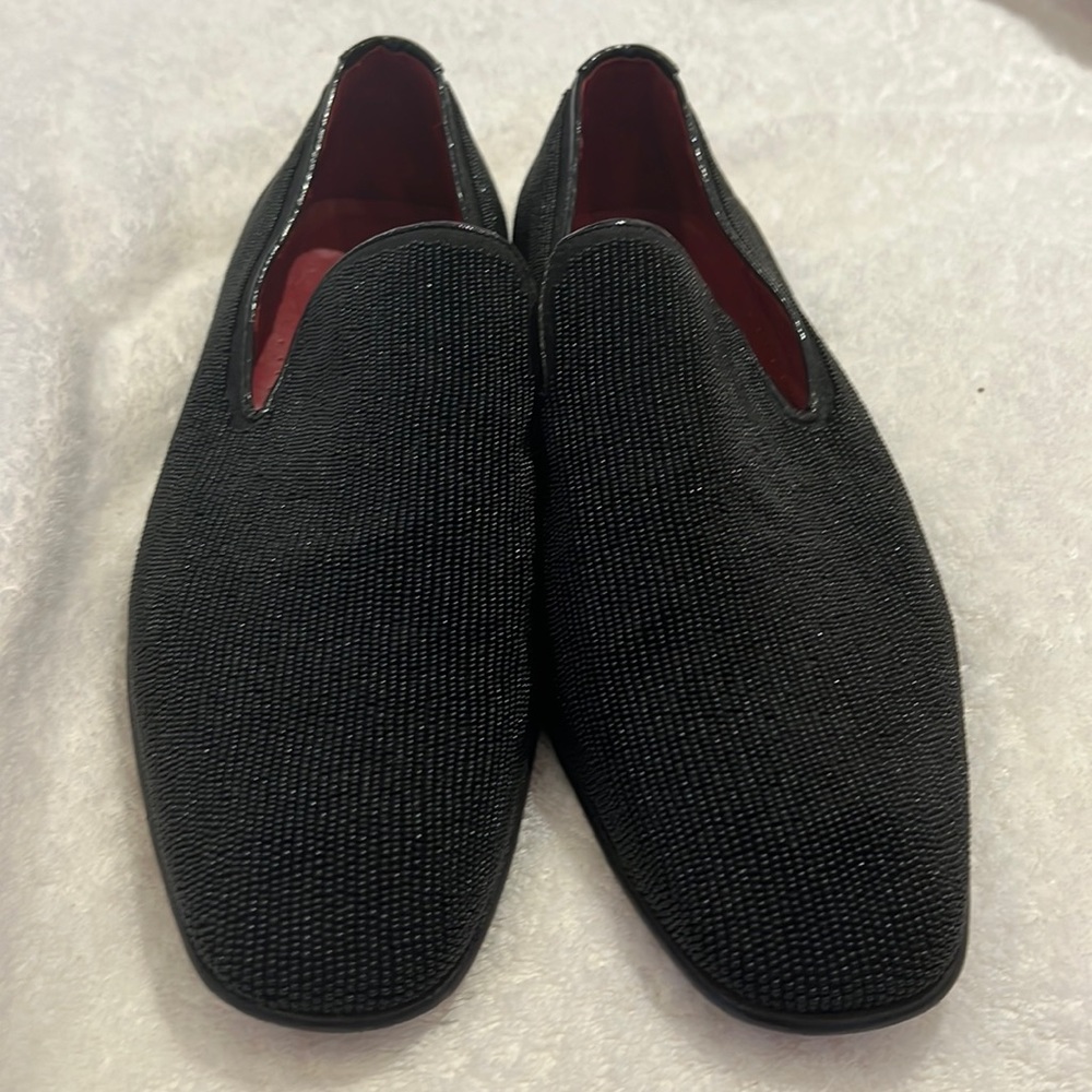 Jimmy Choo Loafers SIZE 11 US.  Black beaded design.